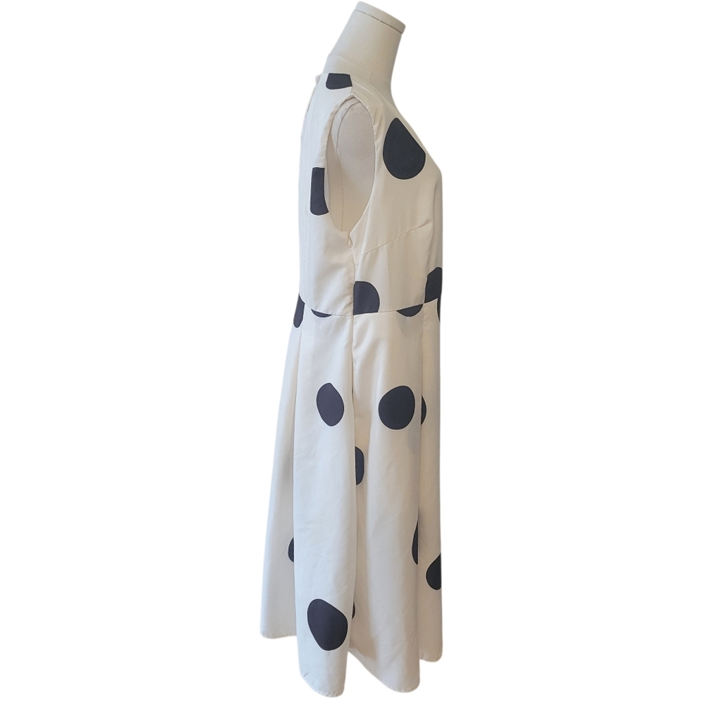 NWT‎ Cider Ivory Polka Dot Sleeveless Dress Size XL - Picture 4 of 6